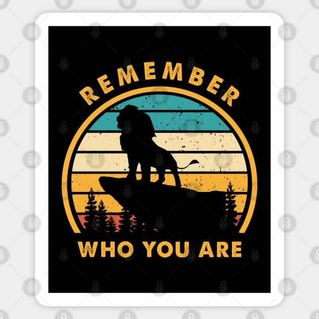 Remember Who You Are Vintage Sticker by Symmetry Stunning Portrait